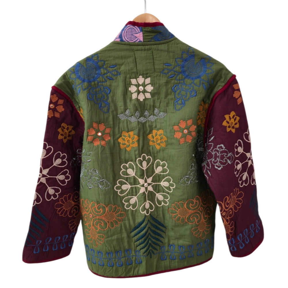 Zara Multicolor Embroidered Patchwork Jacket - image 3
